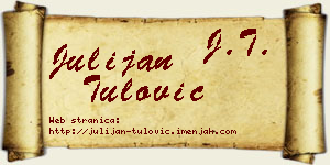 Julijan Tulović vizit kartica